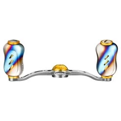 Gomexus 100mm Aluminium Handle With 22mm Titanium Knob 8x5mm - Silver & Gold